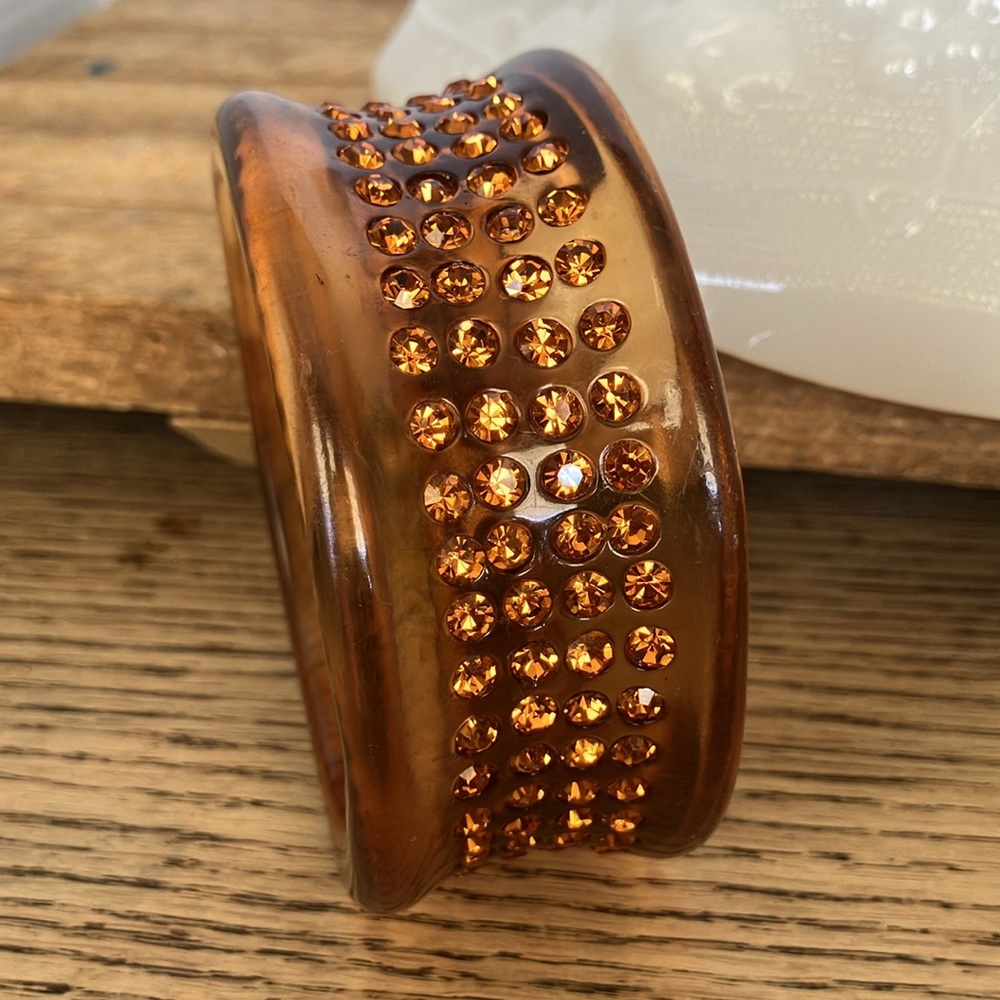 Amber Crystal-Embellished Women's Bracelet